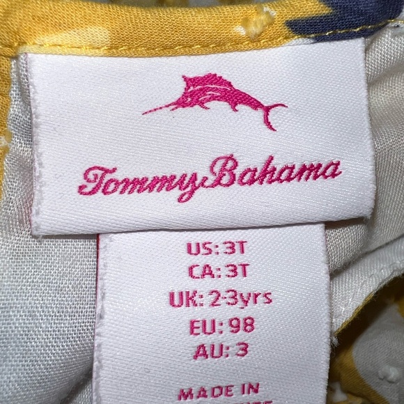 Tommy Bahama Toddler Girls Floral Eyelet Yellow Shirt - Picture 5 of 8
